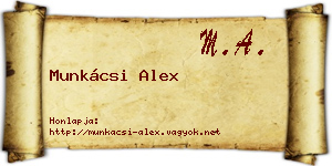 Munkácsi Alex névjegykártya
