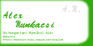 alex munkacsi business card