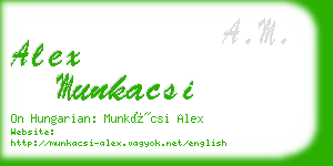alex munkacsi business card